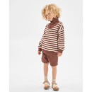 Australian-Cotton-14-Zip-Jumper-Shorts-2-Piece-Set-Brown-Stripe Sale