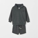 Australian-Cotton-14-Zip-Jumper-Shorts-2-Piece-Set-Washed-Black Sale