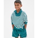 Australian-Cotton-14-Zip-Jumper-Shorts-2-Piece-Set-Green-Stripe Sale