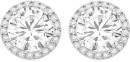 Sterling-Silver-Round-Cubic-Zirconia-Large-Halo-Stud-Earrings Sale