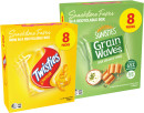 Sunbites-Grain-Waves-Twisties-Cheese-or-Smithʼs-Crinkle-Cut-Chips-8-Pack-Selected-Varieties Sale