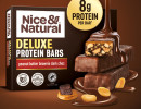 NEW-Nice-Natural-Peanut-Butter-Brownie-Dark-Choc-Deluxe-Protein-Bars-5-Pack Sale