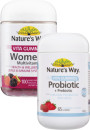 Natures-Way-Adult-Vita-Gummies-Womens-Multivitamin-100-Pack-or-Probiotic-Prebiotic-65-Pack Sale
