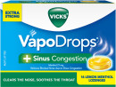 Vicks-Vapodrops-Sinus-Congestion-Sore-Throat-Lemon-Menthol-16-Lozenges Sale