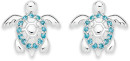 Sterling-Silver-Cubic-Zirconia-Turtle-Stud-Earrings Sale