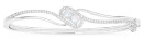 Sterling-Silver-Man-Made-Opal-Cubic-Zirconia-Swirl-62x55mm-Oval-Hinge-Bangle Sale