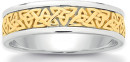 Sterling-Silver-9ct-Gold-Celtic-Weave-Gents-Ring Sale