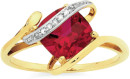 9ct-Gold-Created-Ruby-Diamond-Ring Sale