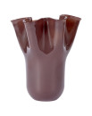 Brown-Ruffle-Glass-Vase Sale