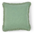 50cm-Fringed-Cushion-Green Sale