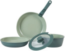 3-Piece-Ceramic-Cookware-Set-with-Detachable-Handle-Green Sale