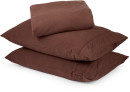 Stonewashed-Cotton-Sheet-Set-King-Bed-Chocolate Sale