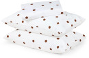 250-Thread-Count-Polka-Dot-Cotton-Sheet-Set-King-Bed-Off-White-and-Chocolate Sale