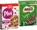 Uncle-Tobys-Plus-Cereal-410435g-or-Nestl-Milo-Cereal-330350g-Selected-Varieties Sale