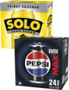 Pepsi-Max-or-Solo-Zero-Sugar-Soft-Drink-24x375mL Sale