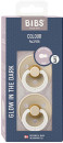 Bibs-Glow-In-The-Dark-Colour-Pacifier-Size-3-Vanilla-2-Pack Sale