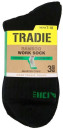 Tradie-Mens-Black-Bamboo-Ribbed-3-Pack-Quarter-Crew-Socks-Size-7-10 Sale