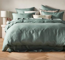 Australian-House-Garden-Sandy-Cape-Washed-Belgian-Linen-Quilt-Cover-Set-Eucalyptus Sale