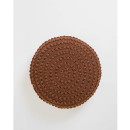 Zinnia-Round-Cotton-Crochet-Cushion-Tiramisu Sale
