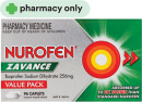 Nurofen-Zavance-Ibuprofen-Sodium-Dihydrate-256mg-96-Caplets Sale