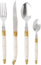 SaltPepper-24pc-Laguiole-Cutlery-Set-Ivory-Gold Sale