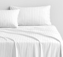 Sheridan-Bayley-Stripe-Washed-Percale-Sheet-Set-40cm-White Sale