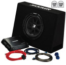 Kicker-10-Subwoofer-in-Slim-Enclosure-Plus-Amplifier-Wiring-Kit Sale