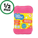 Dishmatic-Microfibre-Power-Pads-Scrub-Wipes-Pk-2 Sale