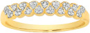 9ct-Gold-Diamond-Half-Bezel-Two-Row-Band Sale