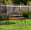 Marquee-Timber-Bench-with-Cast-Iron-Back Sale