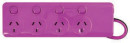 Arlec-4-Outlet-Individually-Switched-Powerboard-PurpleBlack Sale