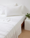 375-Thread-Count-Bamboo-Sheet-Set-Queen-Bed-White Sale
