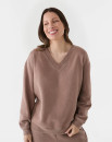 Washed-V-Neck-Ribbed-Sweatshirt Sale
