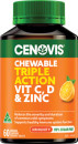 Cenovis-Triple-Action-Vit-C-D-Zinc-60-Chewable-Tablets Sale
