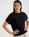Regatta-Regatta-Petites-Womens-Fancy-Sleeve-Knit-Top-Black Sale