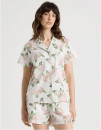 Soho-Core-Cotton-Woven-SS-Short-PJ-Set-White-Hydrangea Sale