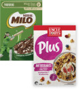 Nestl-Milo-350g-or-Uncle-Tobys-Plus-Cereal-410g-435g Sale