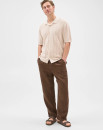 European-Linen-Full-Length-Pants-Chocolate Sale