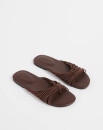Barely-There-Elastic-Straps-Sandals-Chocolate Sale