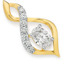 Alora-9ct-Gold-Lab-Grown-Diamond-Crossover-Twist-Pendant Sale