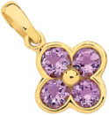 9ct-Gold-Amethyst-Clover-Pendant Sale