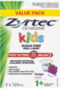 Zyrtec-Kids-Fast-Acting-Allergy-Hayfever-Relief-Grape-Flavour-Oral-Liquid-2-x-120mL Sale