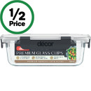 Dcor-Premium-Glass-Clips-Oblong-Container-630ml Sale