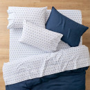 Tobago-Cotton-Sheet-Set-WhiteBlue Sale