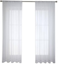Windoware-Coco-213cm-x-120cm-Rod-Pocket-Curtain-in-White Sale