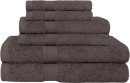 Linenova-550gsm-Cotton-Bath-Hand-and-Face-Towels-in-Chocolate-Set-of-6 Sale