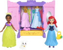 NEW-Disney-Princess-Royal-Wardrobe-Set-With-Ariel-Tiana-Small-Dolls Sale