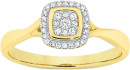 9ct-Gold-Diamond-Cushion-Shape-Cluster-Ring Sale