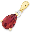 9ct-Gold-Created-Ruby-Diamond-Pendant Sale