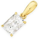 9ct-Gold-Cubic-Zirconia-Pendant Sale